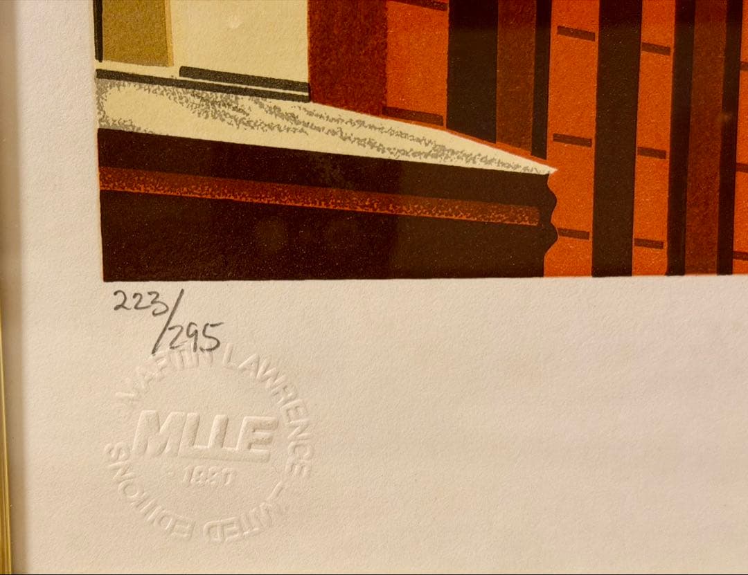 山形博導 ヒロ・ヤマガタ「バーナーディ」 直筆サイン有 額装済 版画 #195