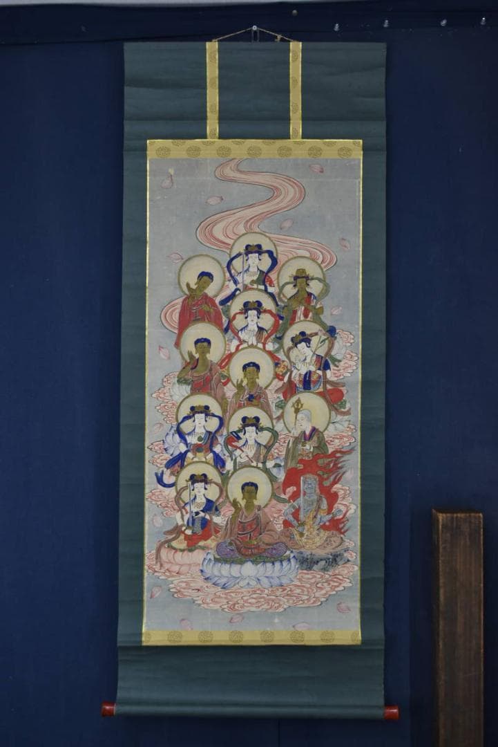 作者不詳/十三佛図/十三仏図/古画人物図/仏画/掛軸/名家伝来/AA-231