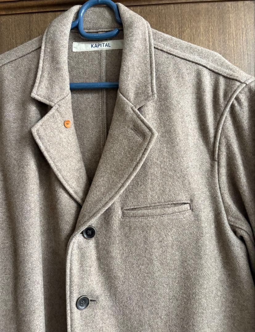 KAPITAL ベージュ シングルブレストジャケット