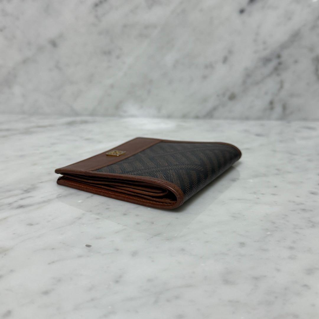 美品 GIVENCHY ジバンシー 二つ折り財布 本革 レザー ブラウン ロゴ