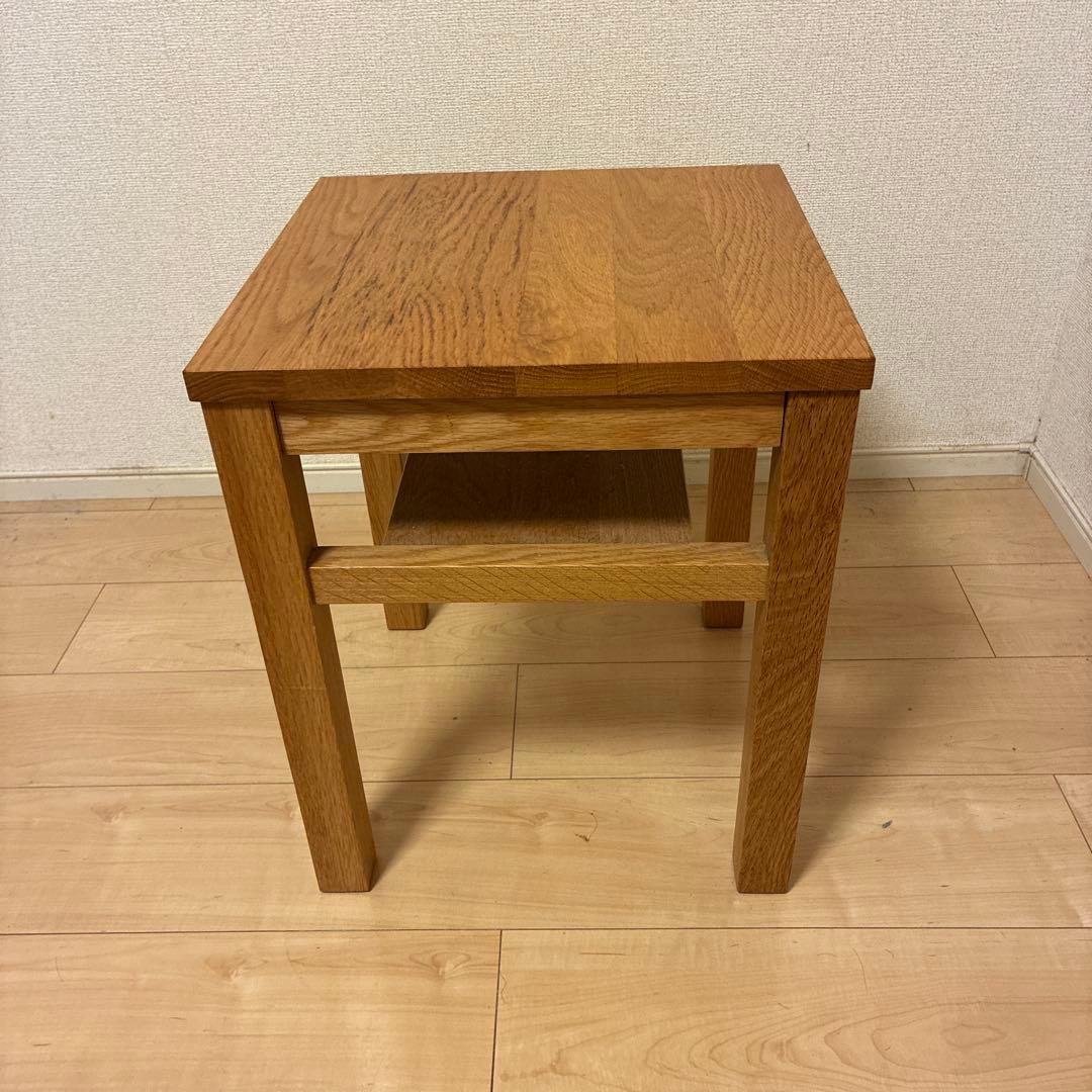 無印良品　木製サイドテーブル（棚付き）