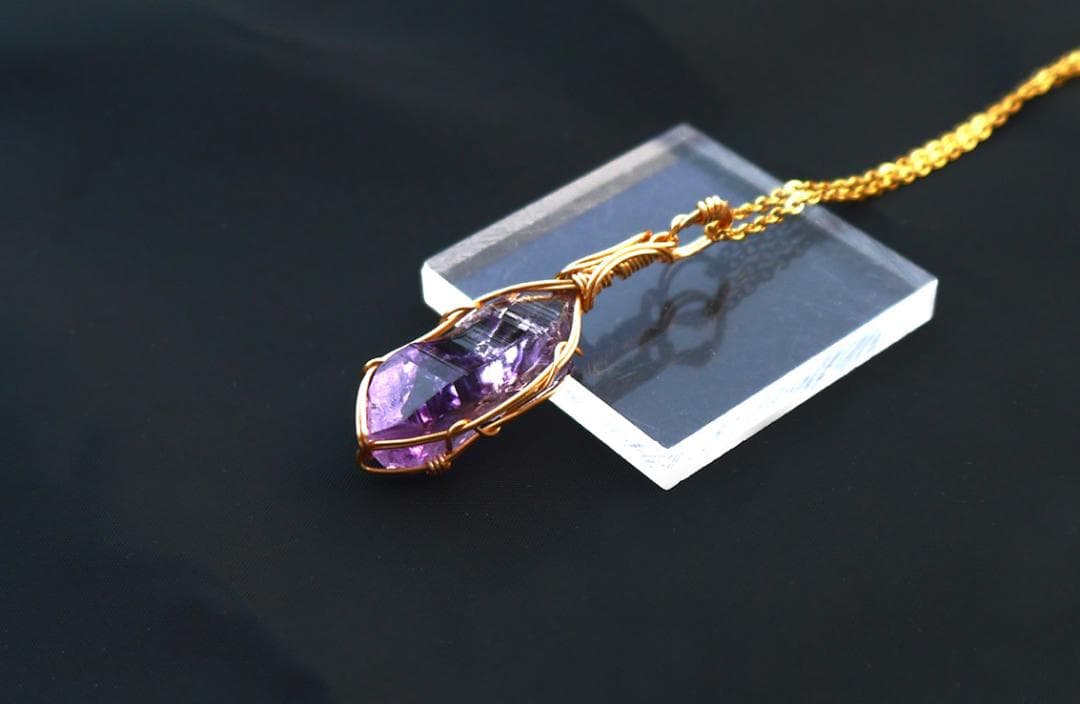 国産 雨塚山紫水晶 ペンダントトップ◇