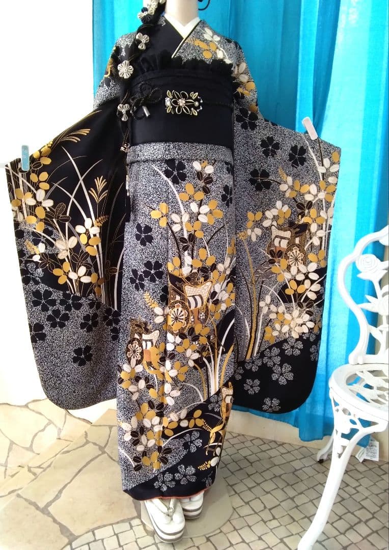 振袖フルセット、正絹振袖成人式、重ね衿、帯揚げ帯締め、西陣袋帯、襦袢、ガード加工