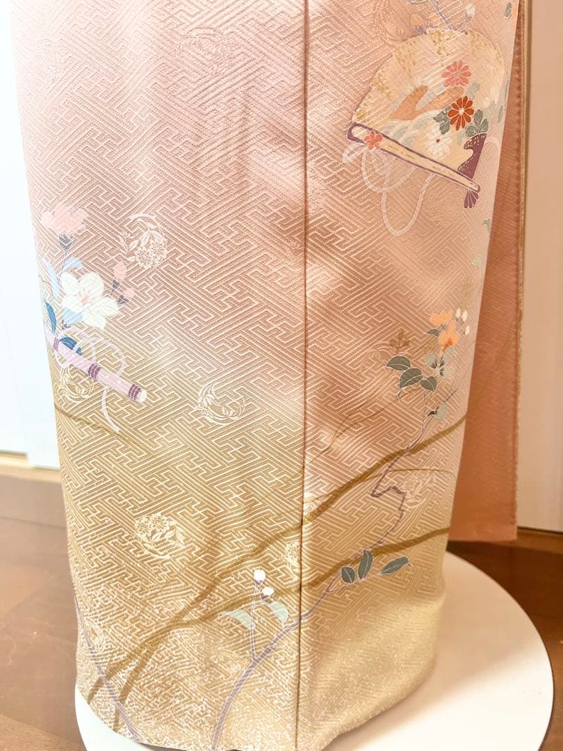 美品　裄丈長め　正絹訪問着　フルセット4点　卒業式　入学式　七五三　お宮参り