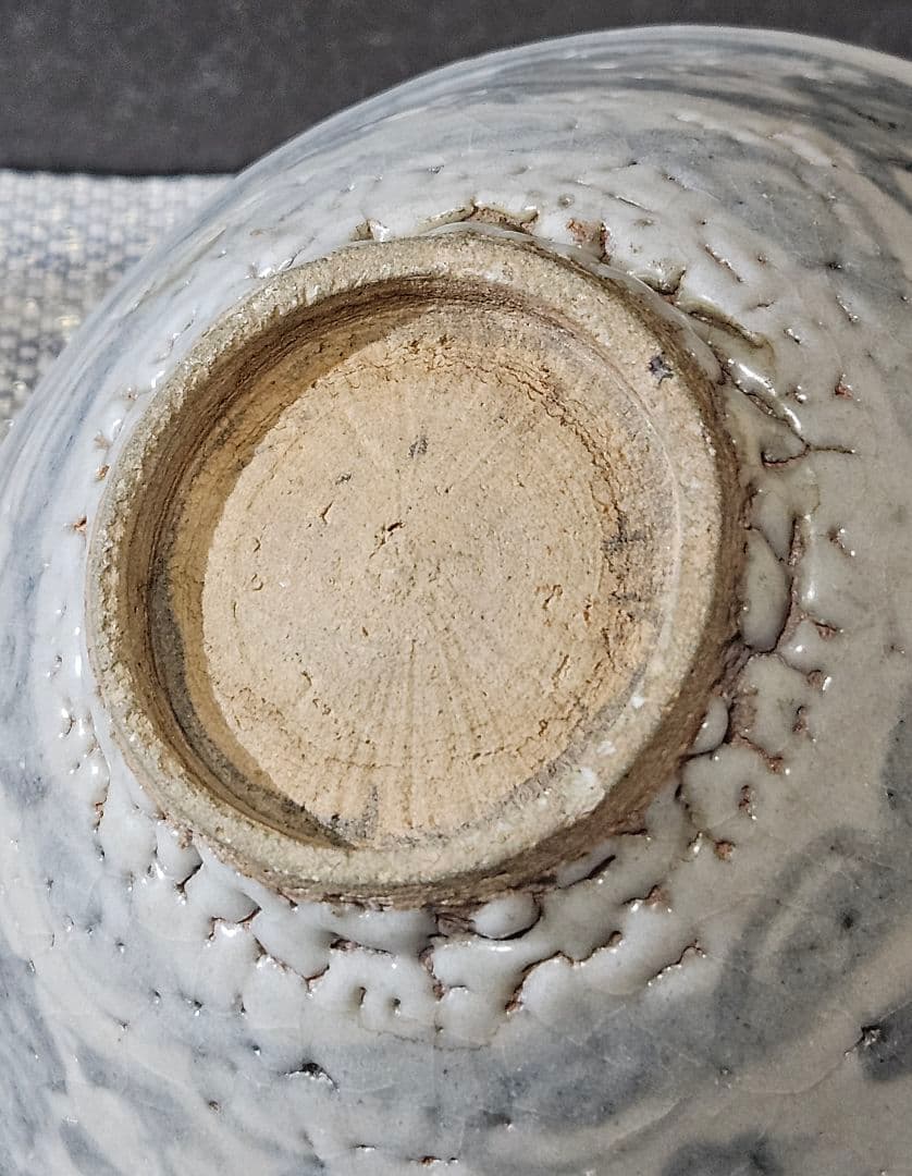 名碗❗】中国古陶磁器　明末～清初 福建琉球古窯　青華染付　唐草に渦巻文様 茶碗