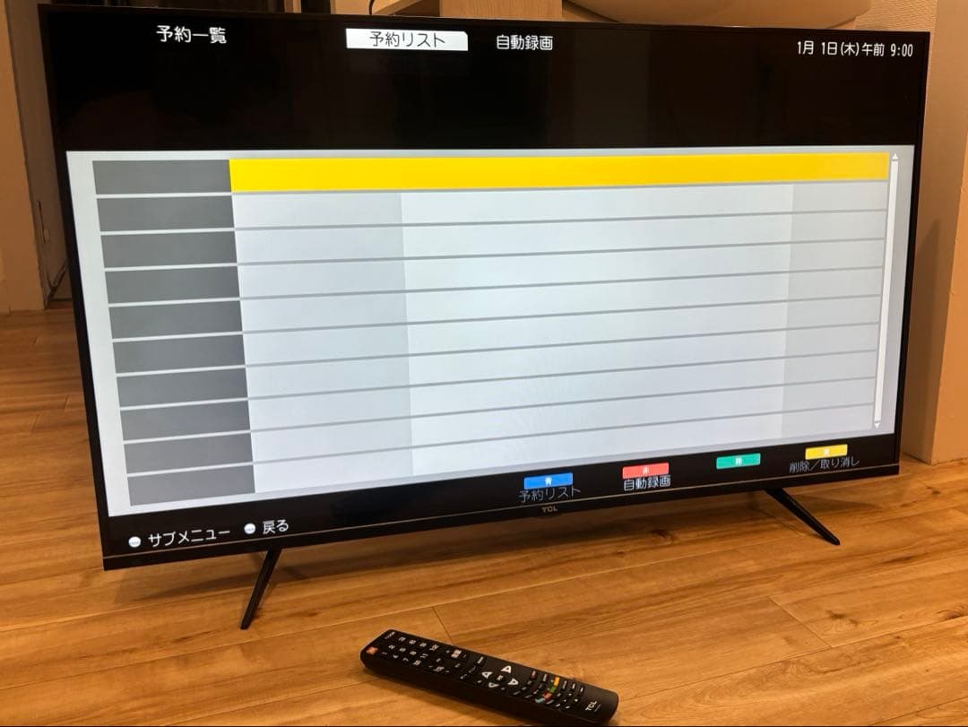 4K液晶テレビ 43V型 TCL 43K600U 43インチ 2019年製