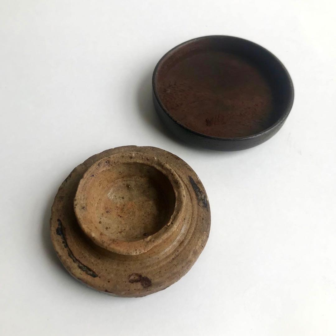 李朝　民芸　飴釉　酒器　水柱　小壺