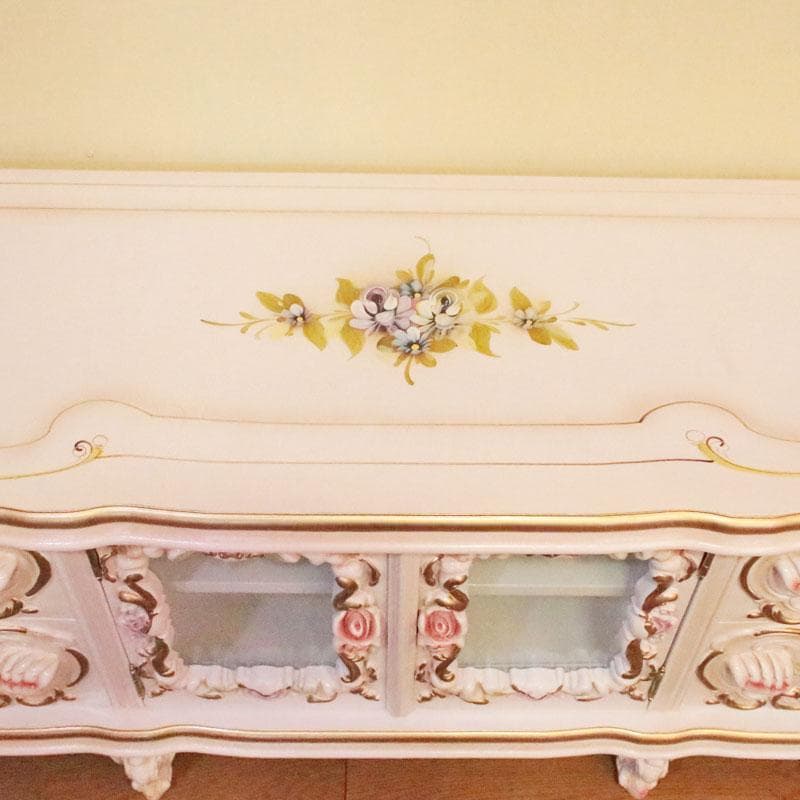 クイーンBee　ロココ テレビボード 140cm クラック仕上げ