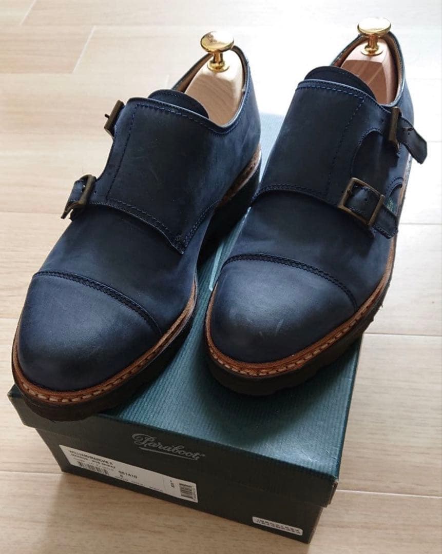PARABOOT WILLIAM ダブルモンク　オイルヌバック 24.5cm