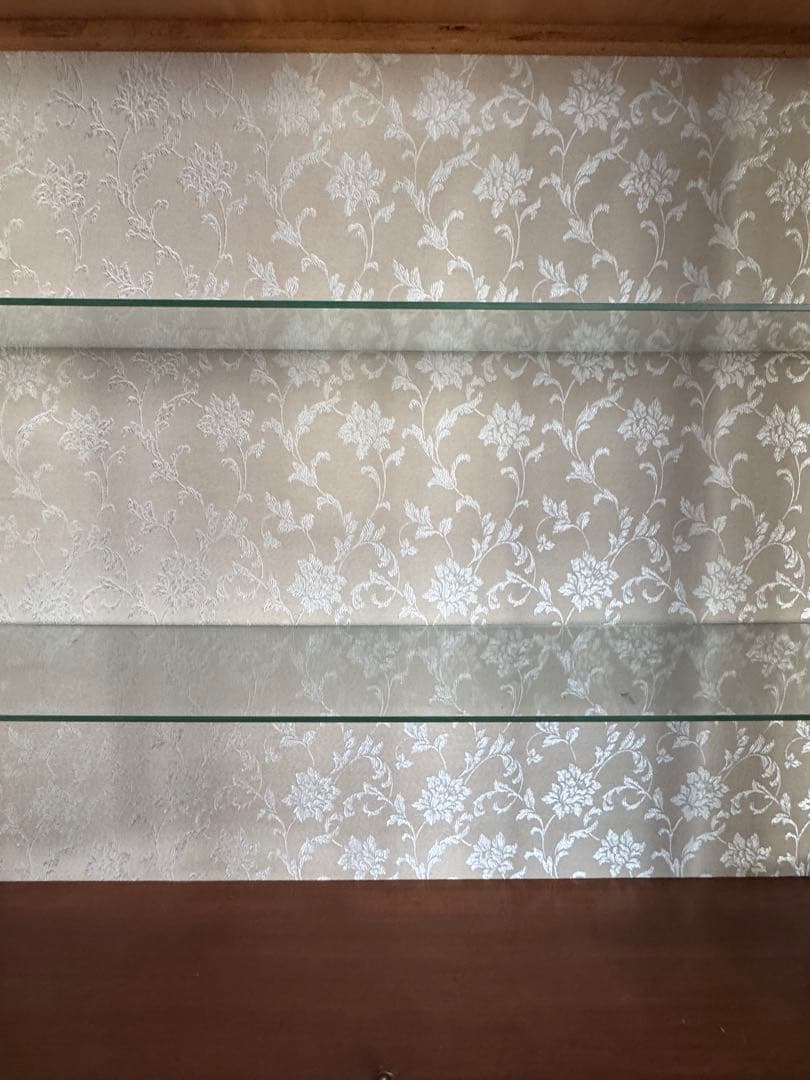 アンティーク、クラシック木製ガラスキャビネット