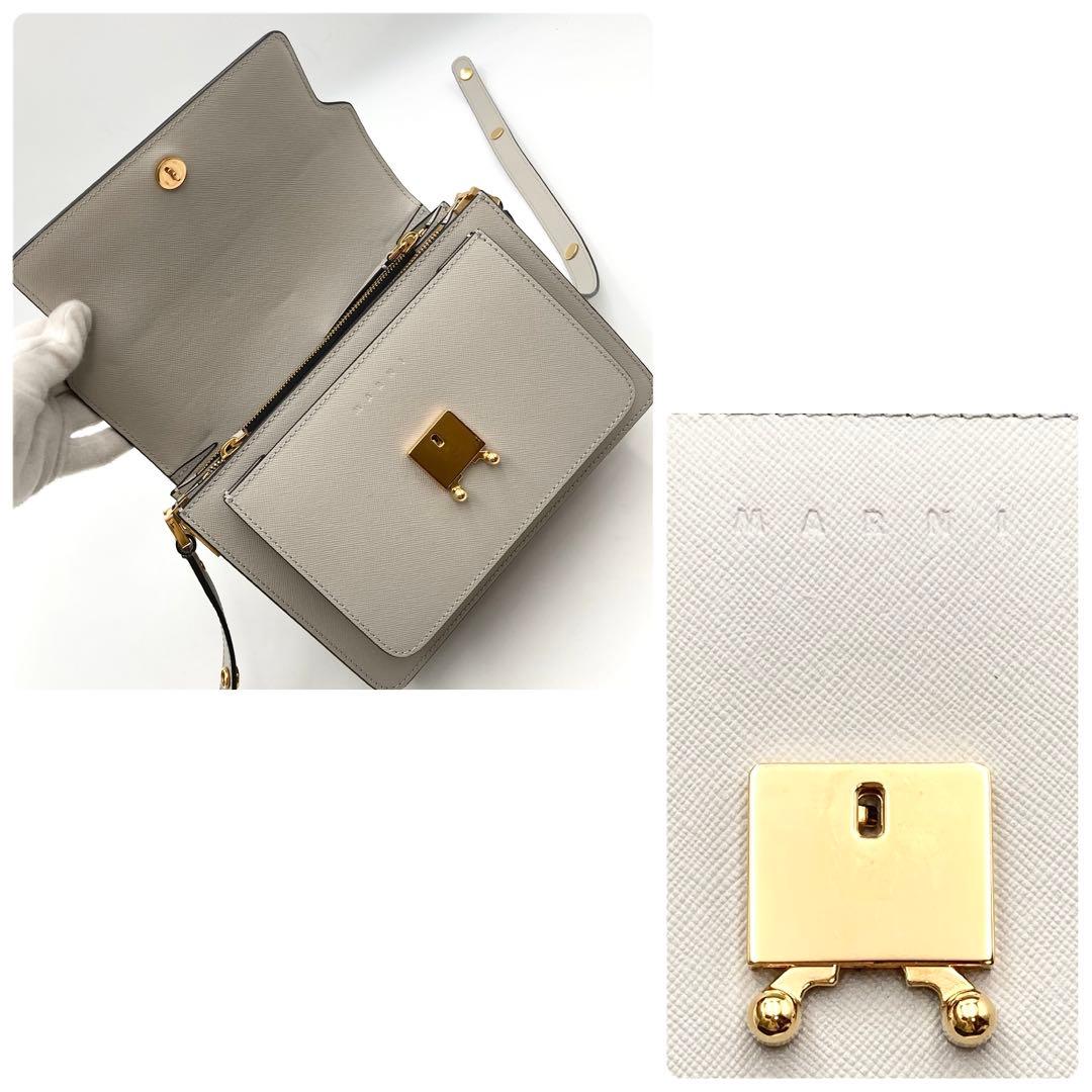supli_white✨ MARNI トランク ショルダーバッグ グレー