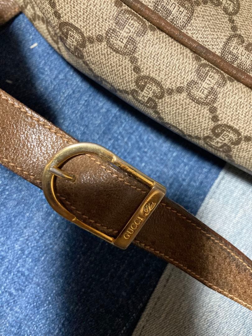 オールドグッチ　GUCCI PLUS オールドグッチプラスGG柄ショルダーバッグ