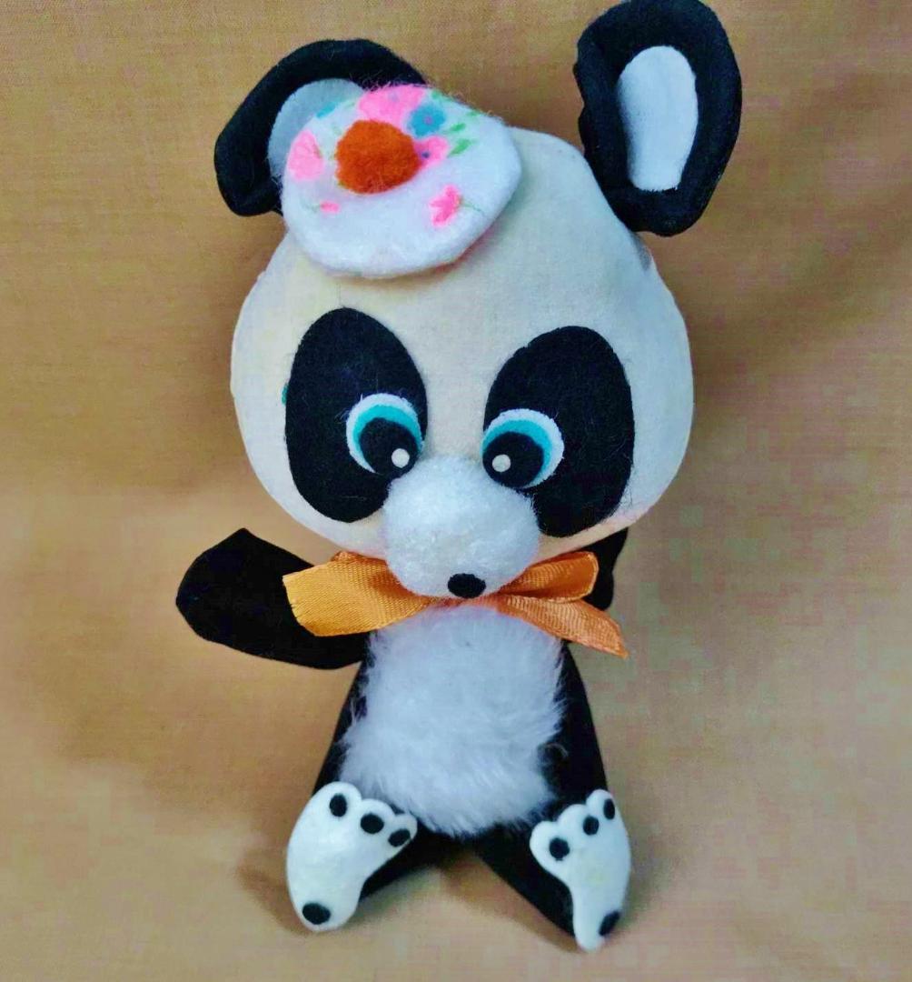 レトロ パンダ ぬいぐるみ 人形/ファンシー 昭和 ビンテージ古い ヴィンテージ