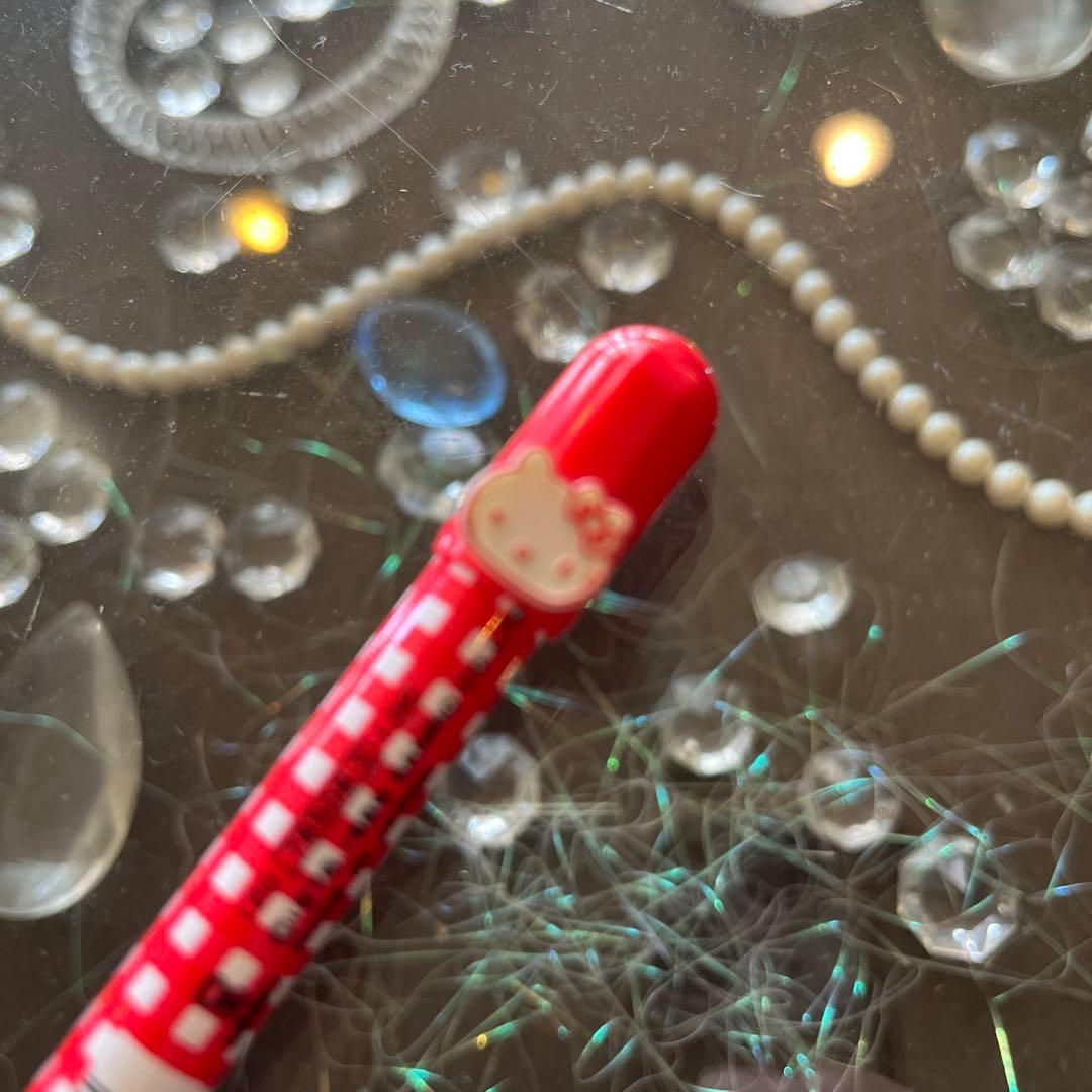 HELLO KITTY 赤いチェック柄ボールペン89年物