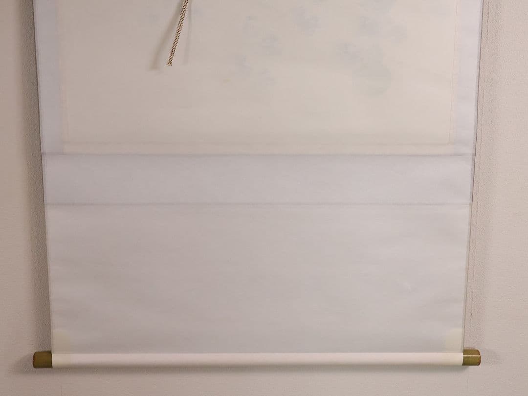 【真作】美品 日本画 田中松泉「瓢箪・雀」彩色 紙本 掛軸 鳥 横物 MA636