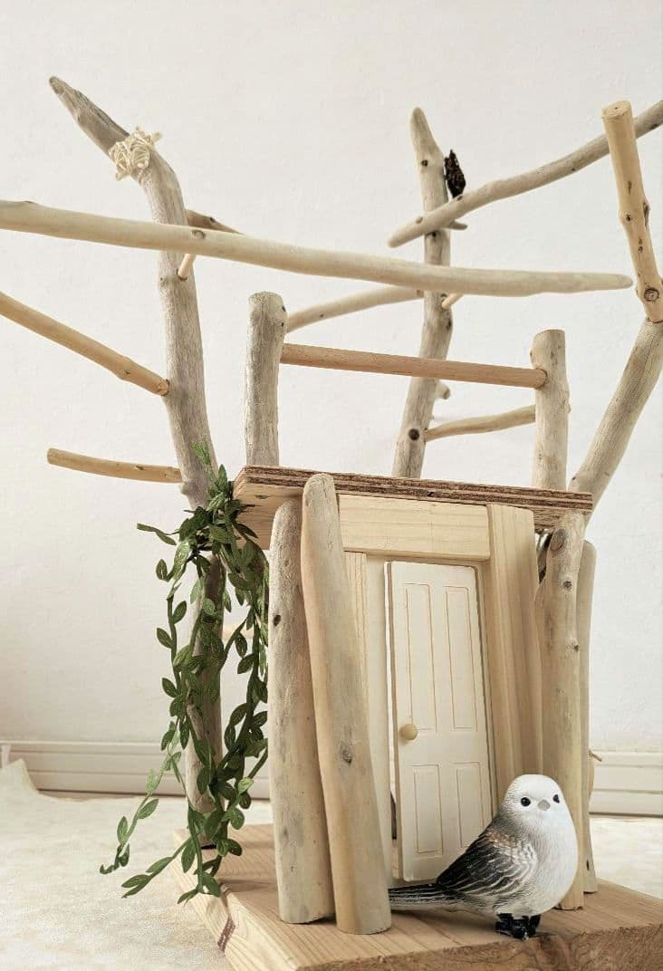 バードアスレチック65流木 バードジム　バードトイ　扉を開けて