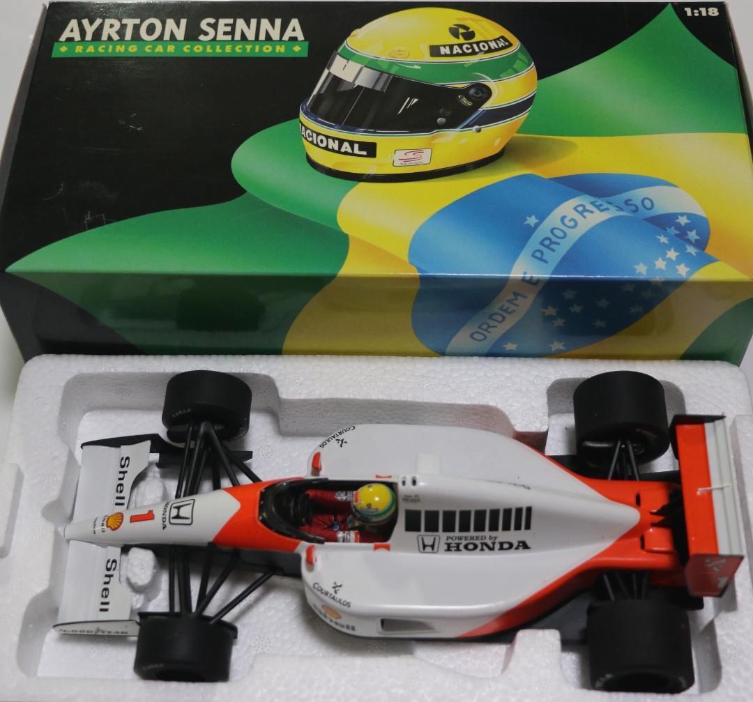 ビックスケール１／1８マクラーレン・ホンダMP4／6　セナ・コレクション　中古品
