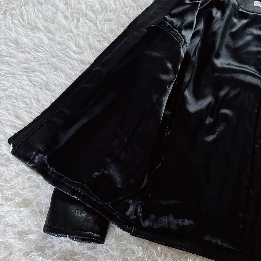 【BEAUTY&YOUTH】シングルライダースジャケット 羊革 ブラック XL