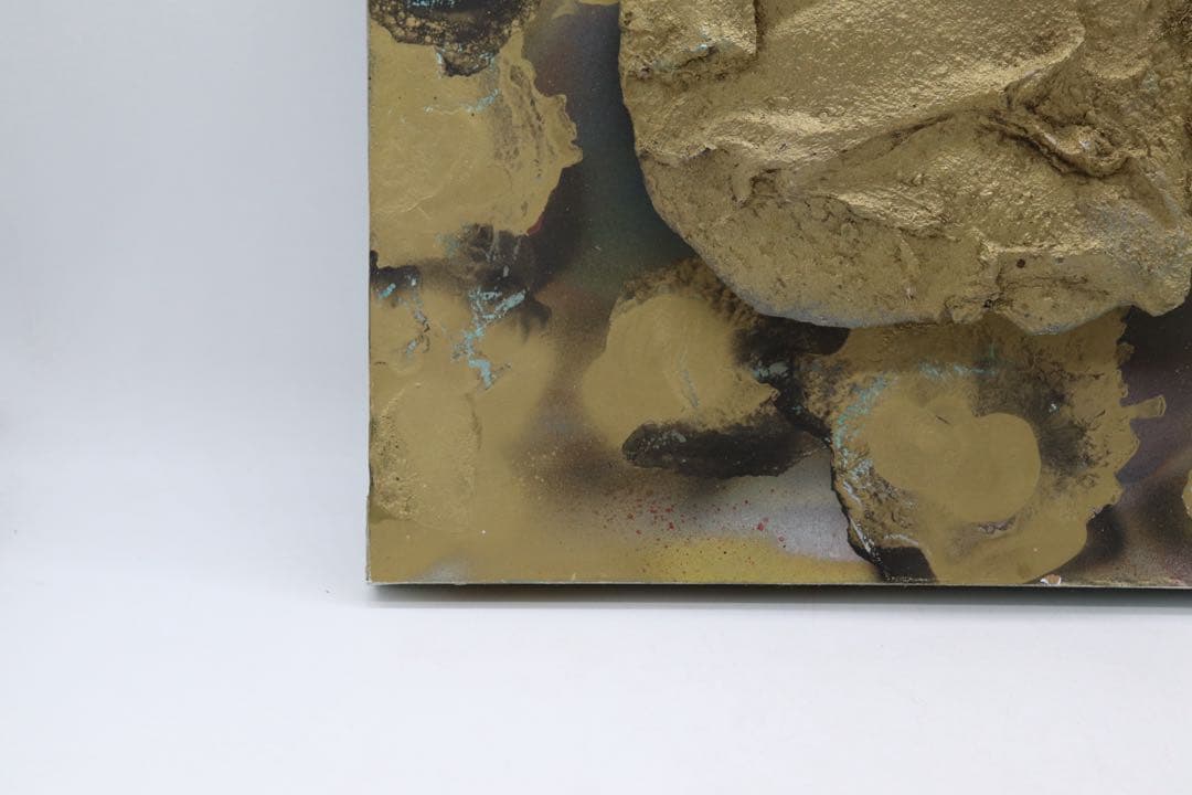 坂田甚内作　金彩陶額　オブジェ　送料込み250612