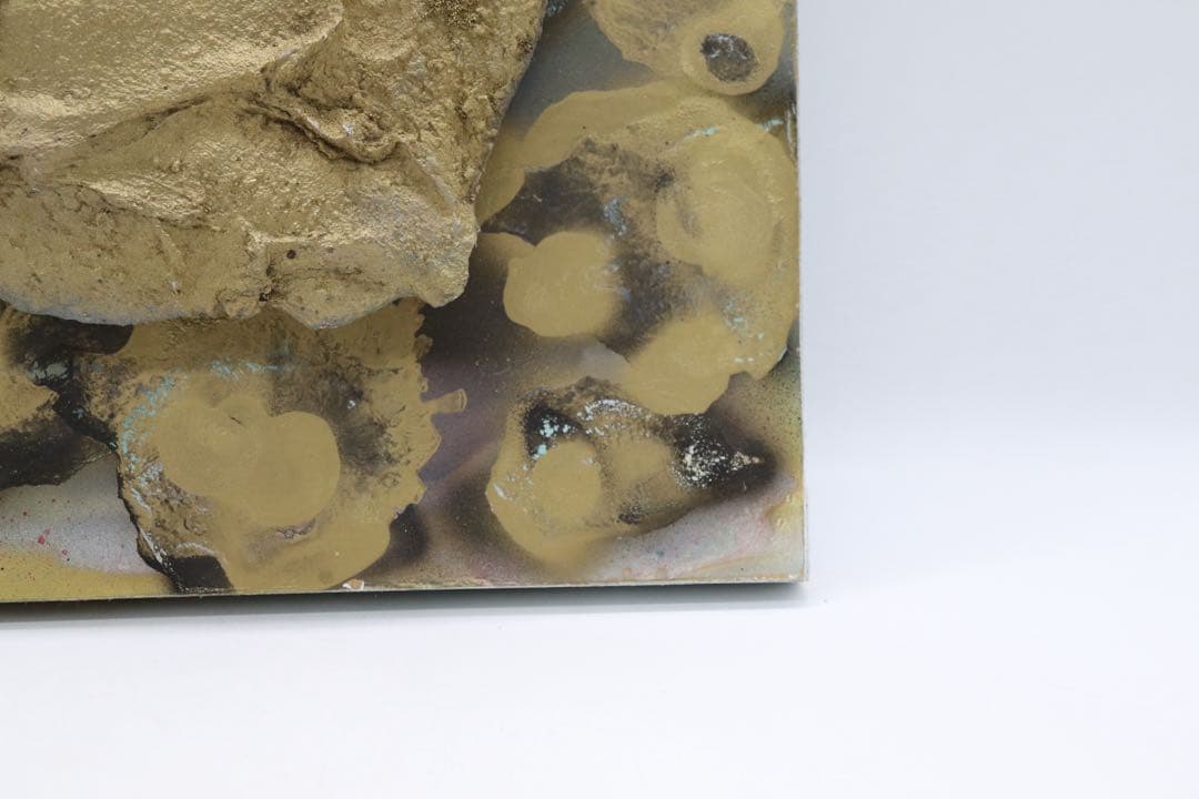 坂田甚内作　金彩陶額　オブジェ　送料込み250612