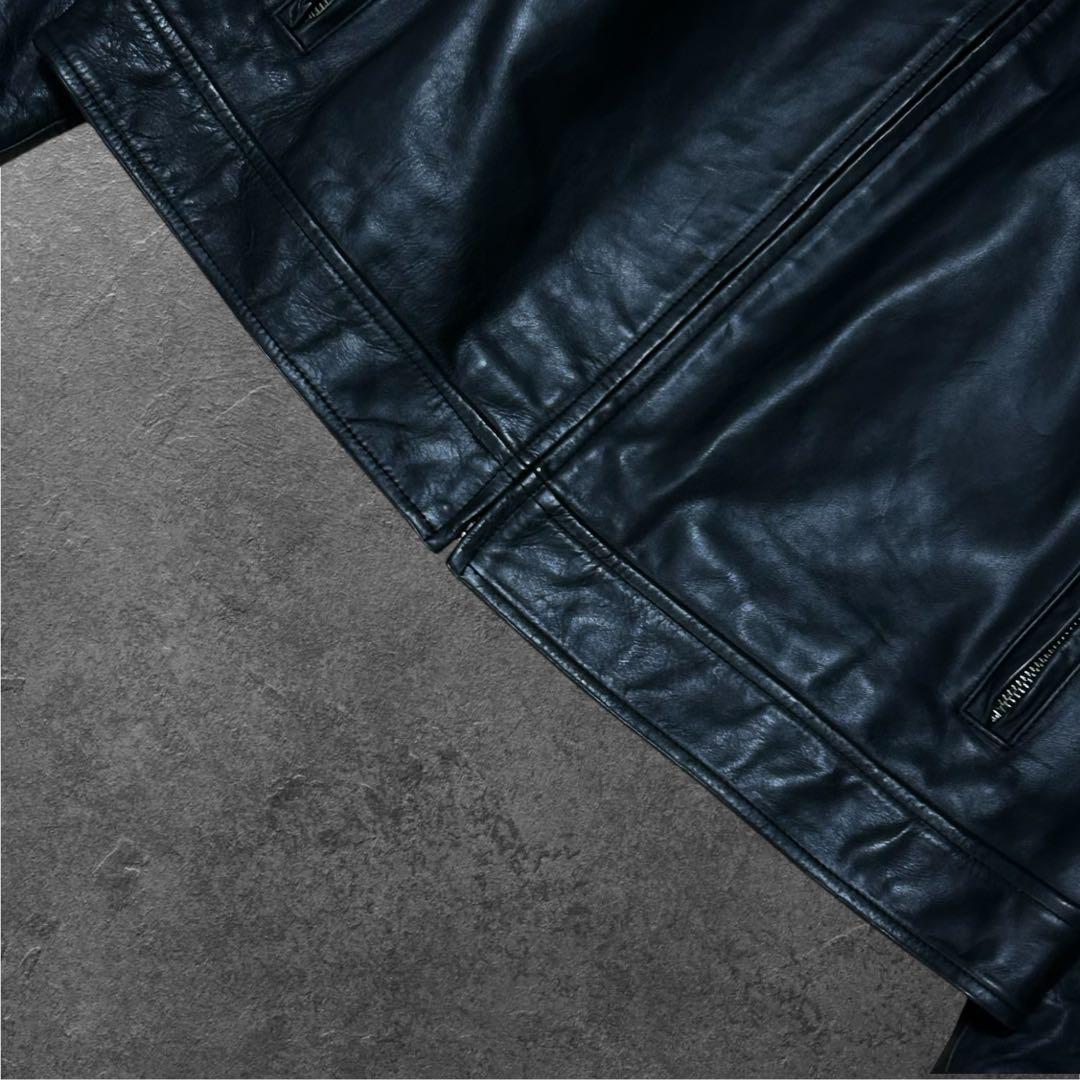 90s 00s OLD GAP 本革 シングルライダース レザージャケット