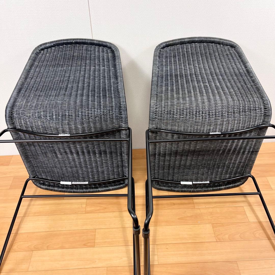 【展示未使用】Oliver オリバー　正規品　藤 ラタンチェア 2脚セット