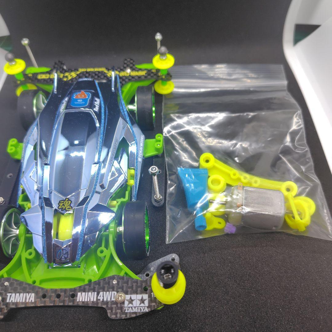 ミニ四駆完成品　デクロス01 DCR01 ライトブルーメッキボディ