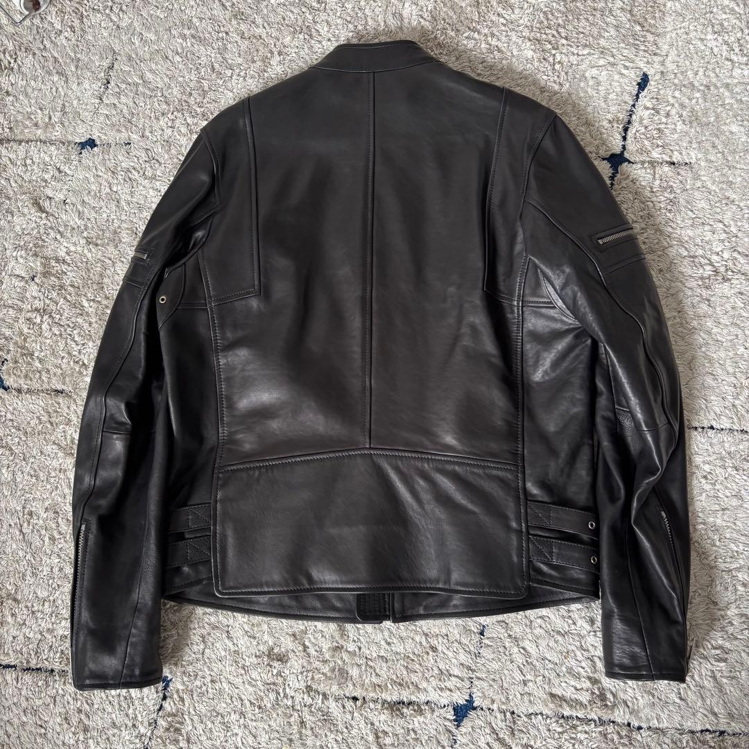 【極美品✨】ディーゼル　レザージャケット　シングル　ラムレザー　ライダース　黒