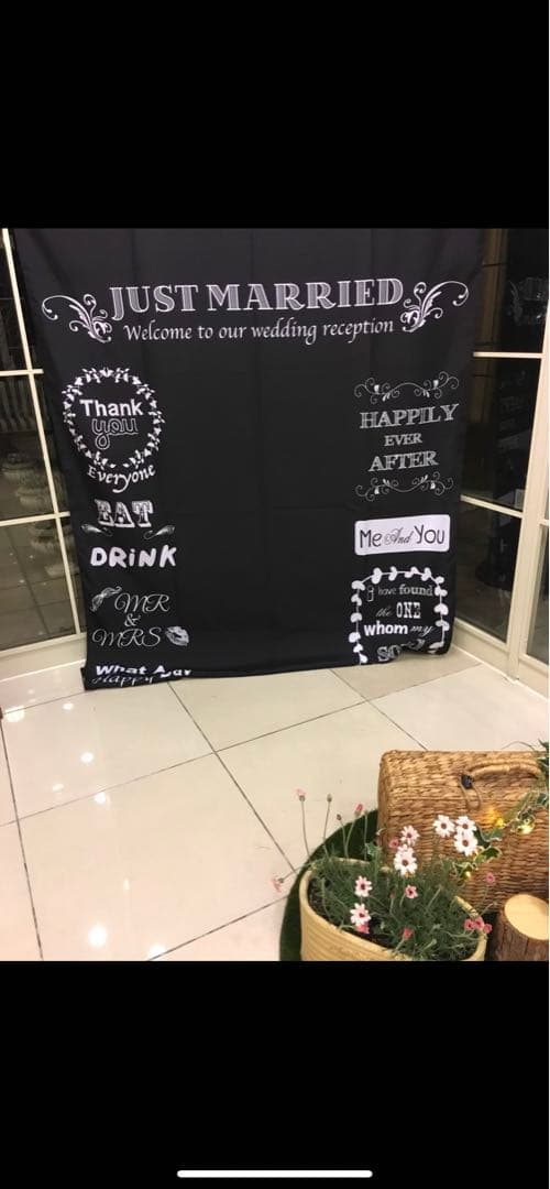 フォトブース　タペストリ　結婚式