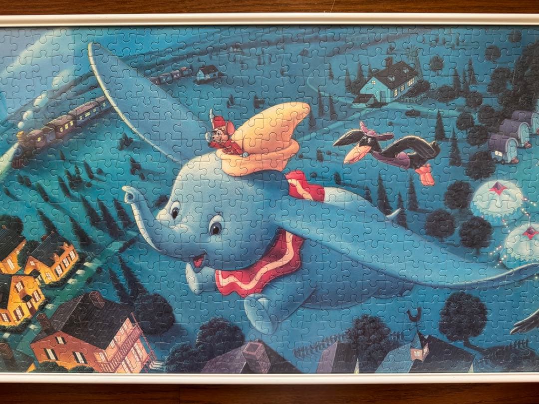 【激レア】ディズニー　ダンボ ムーンライト ランデブー (完成品・専用額縁付き）