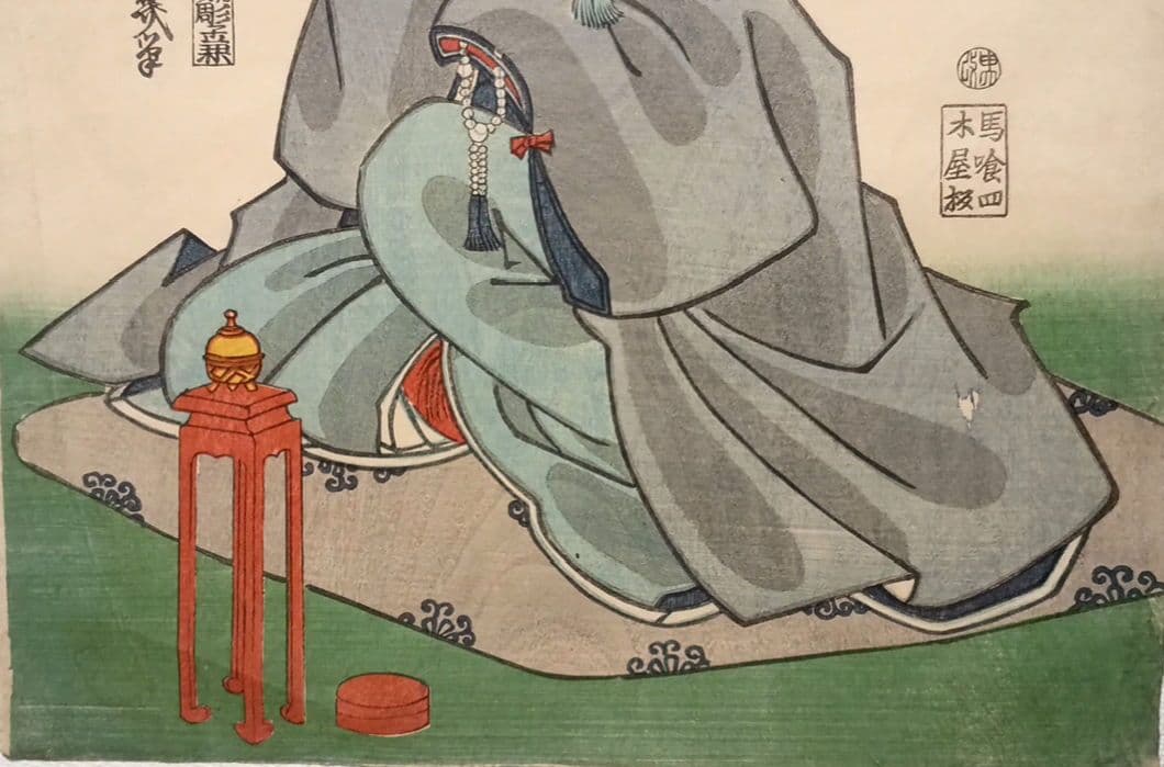 浮世絵版画、美人画、落合芳幾画 作品年月日は万延元年（1860)出版