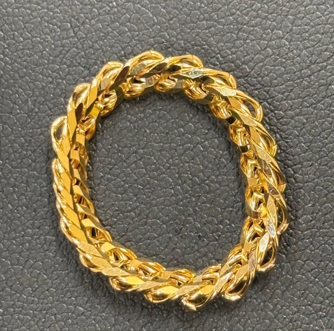 12面トリプルカット】K18喜平リング約13号約2.8g イエローゴールド18金