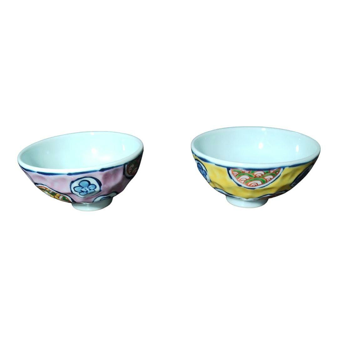 ハ*ー様 【未使用】有田焼　源右衛門 染錦柘榴絵　飯碗　茶碗　2点