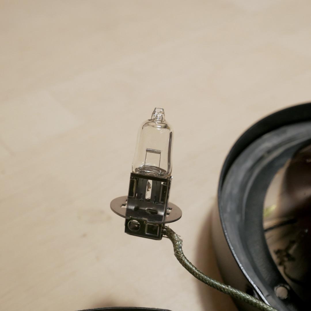 当時物 中古良品 CIBIE ハロゲンライト H3 12V 薄型 ブラック