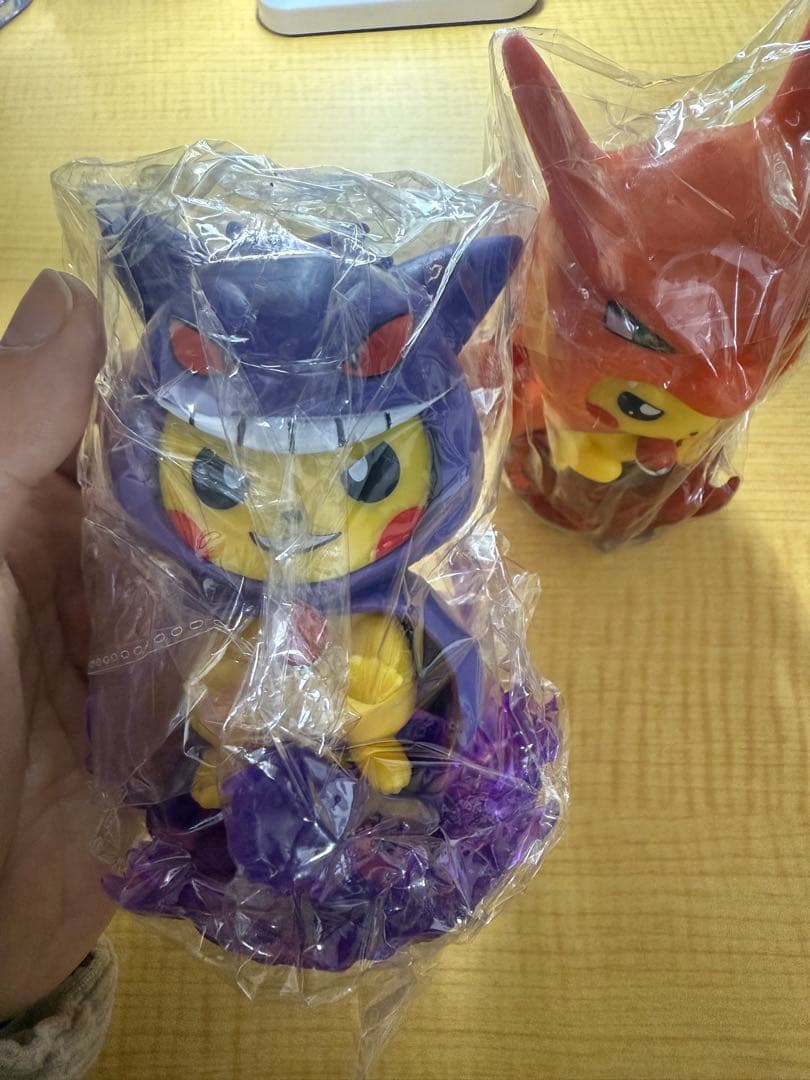 ポケモン ピカチュウ リザードン ゲンガー 着ぐるみ フィギュア 2体セット−