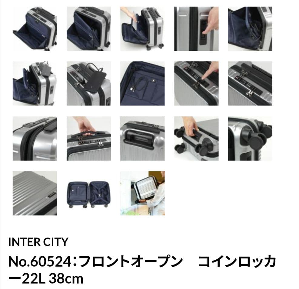BERMAS☆インターシティ　ロッカー　機内持ち込み　22L