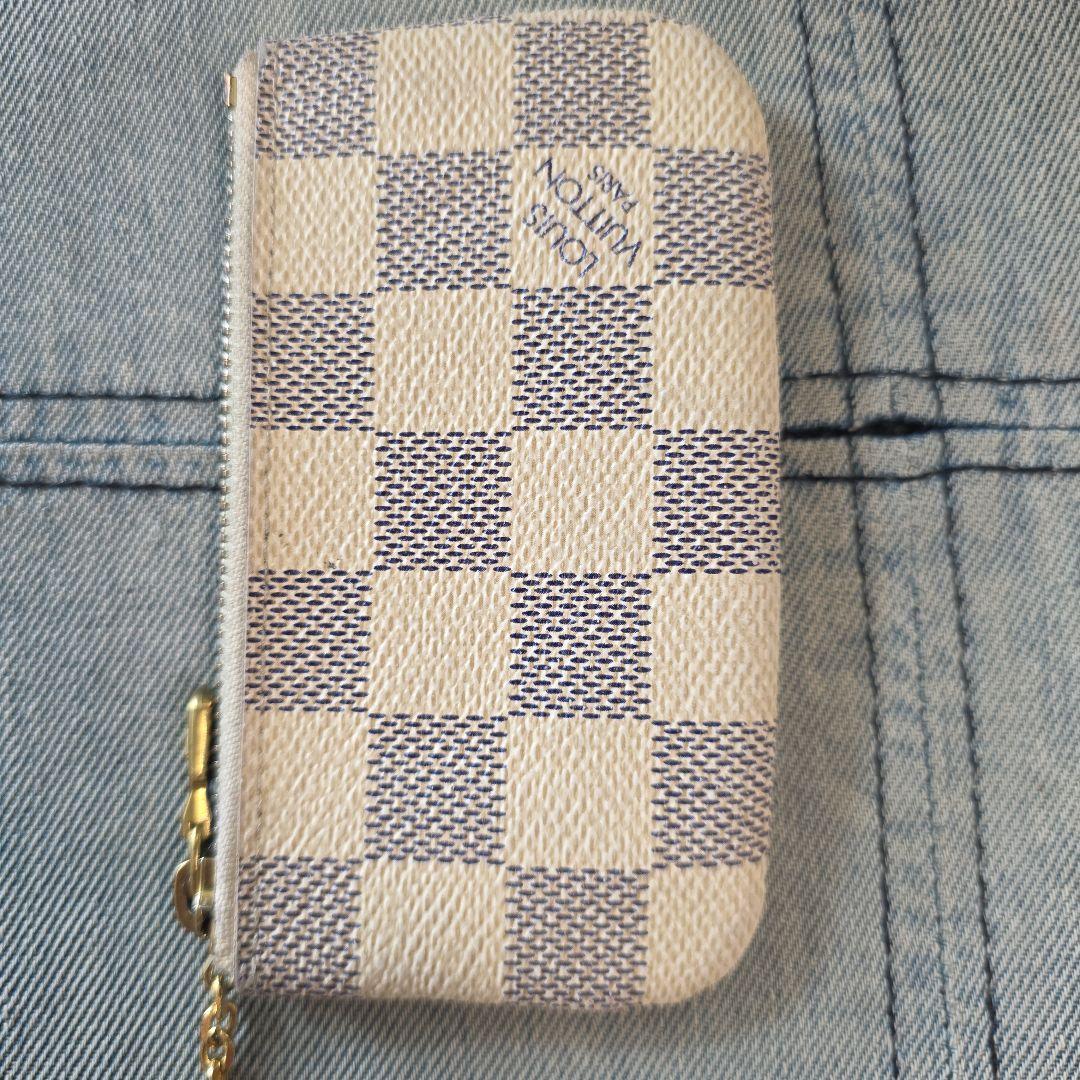 【Iza】 小銭入れ ダミエ アズール ポシェットクレ 中古品