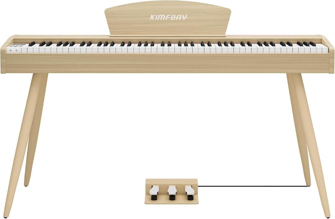 ❤️新品❤️電子ピアノ ベージュ 88鍵盤 ハンマーアクション鍵盤 木製スタイル