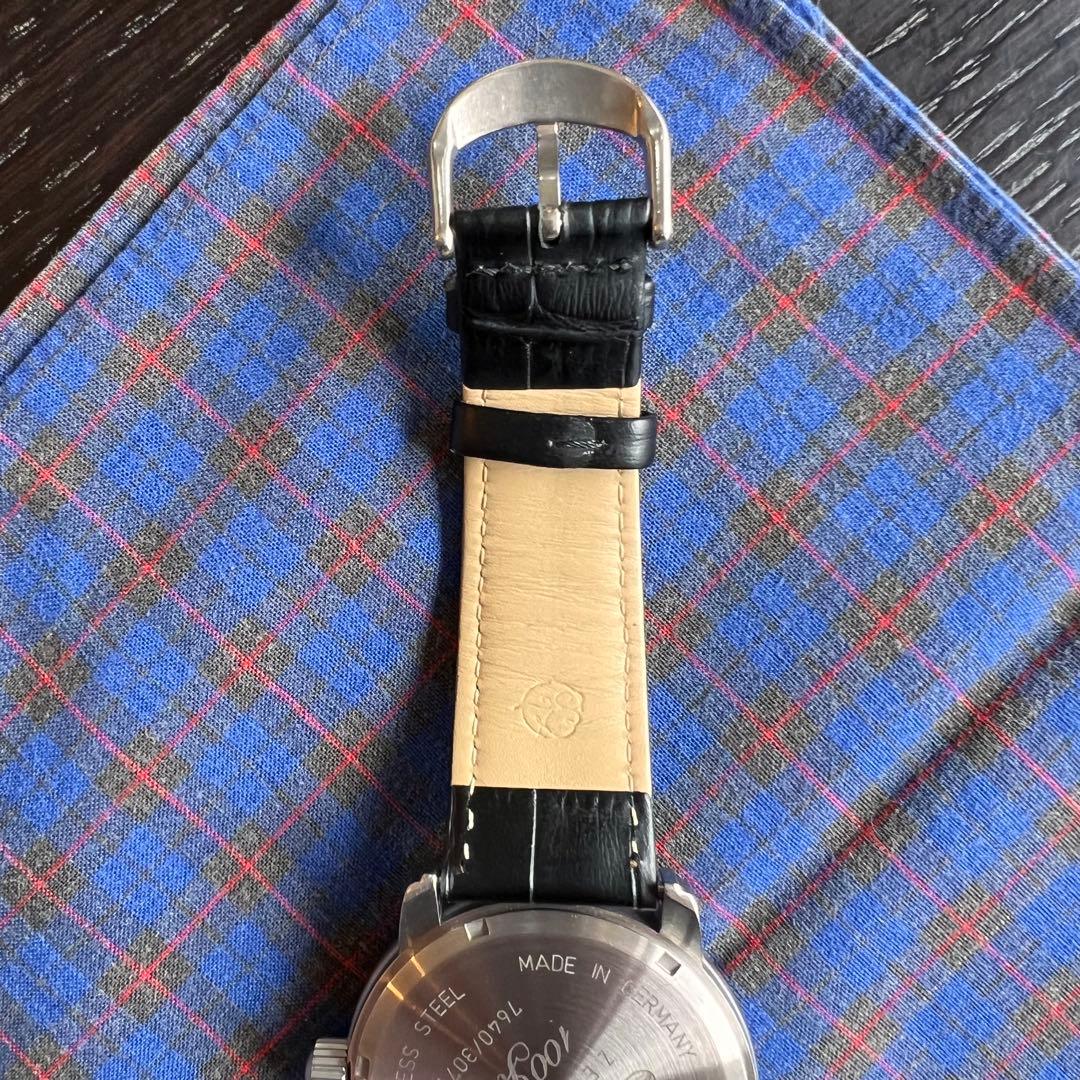 Zeppelin 100jahre デュアルタイム ブラック腕時計