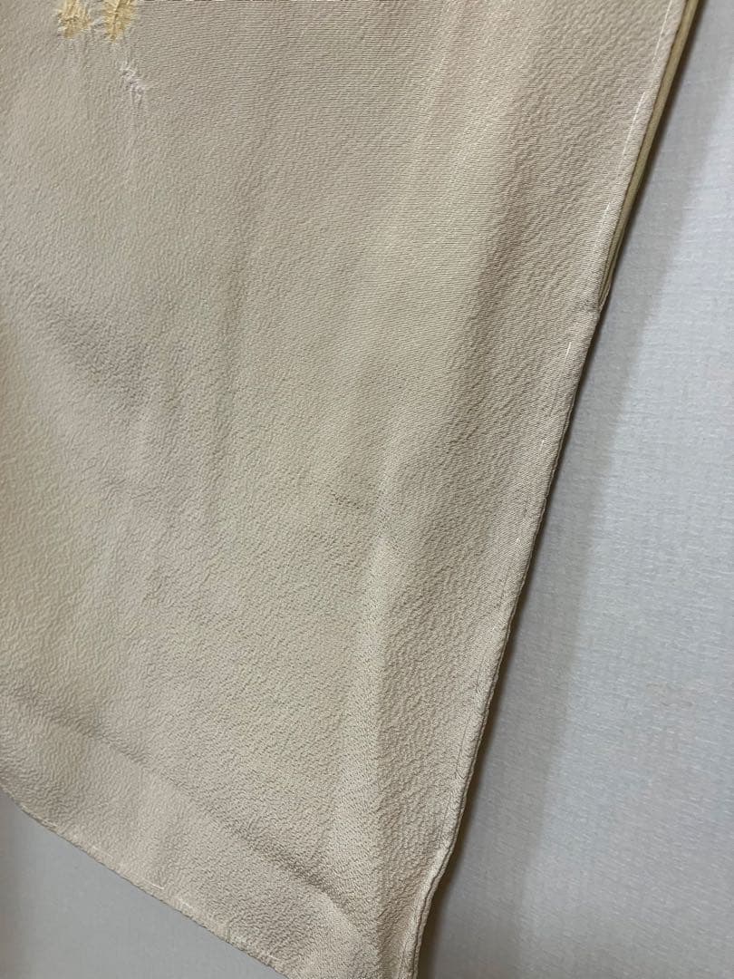 【未使用】裄丈66.5 身丈161 正絹 飛び柄小紋 パールトーン加工