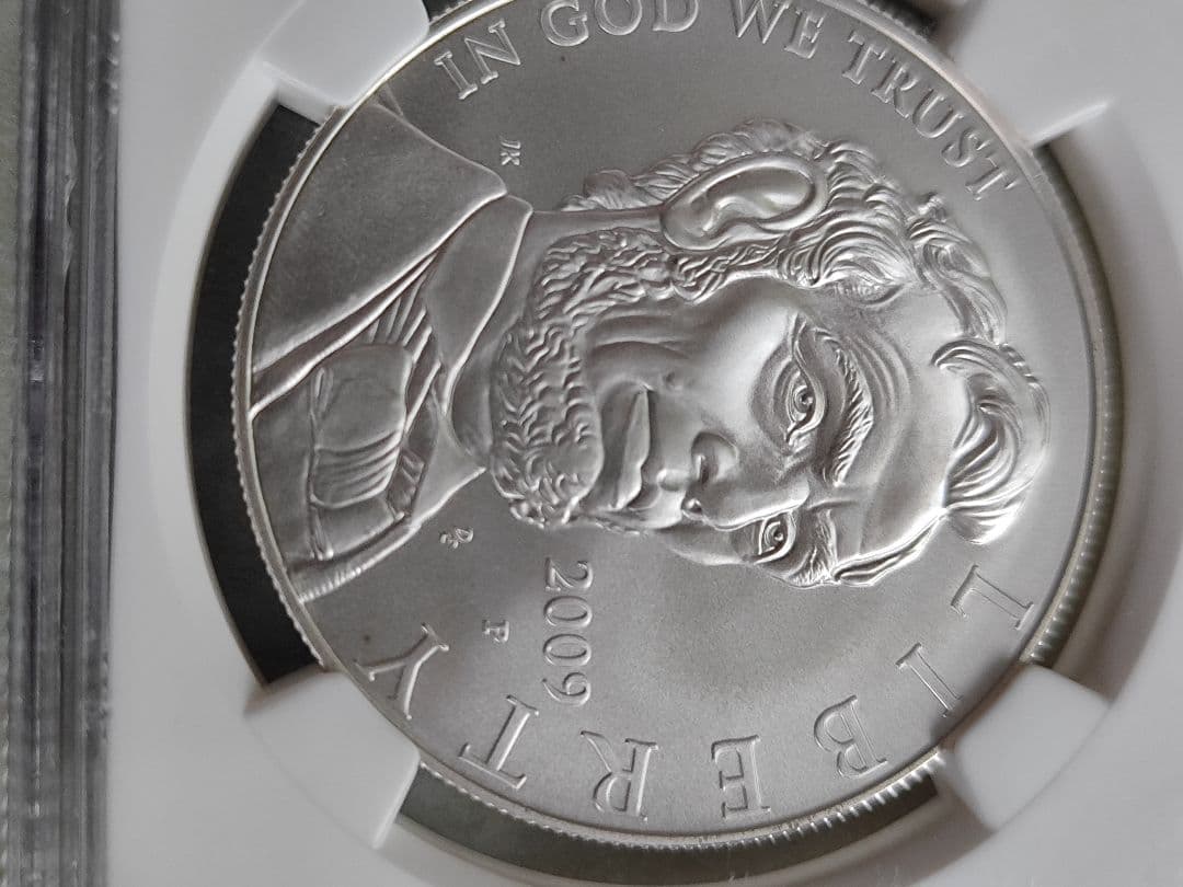 ★最高鑑定 2009年 アメリカ リンカーン 1ドル 銀貨 NGC MS70