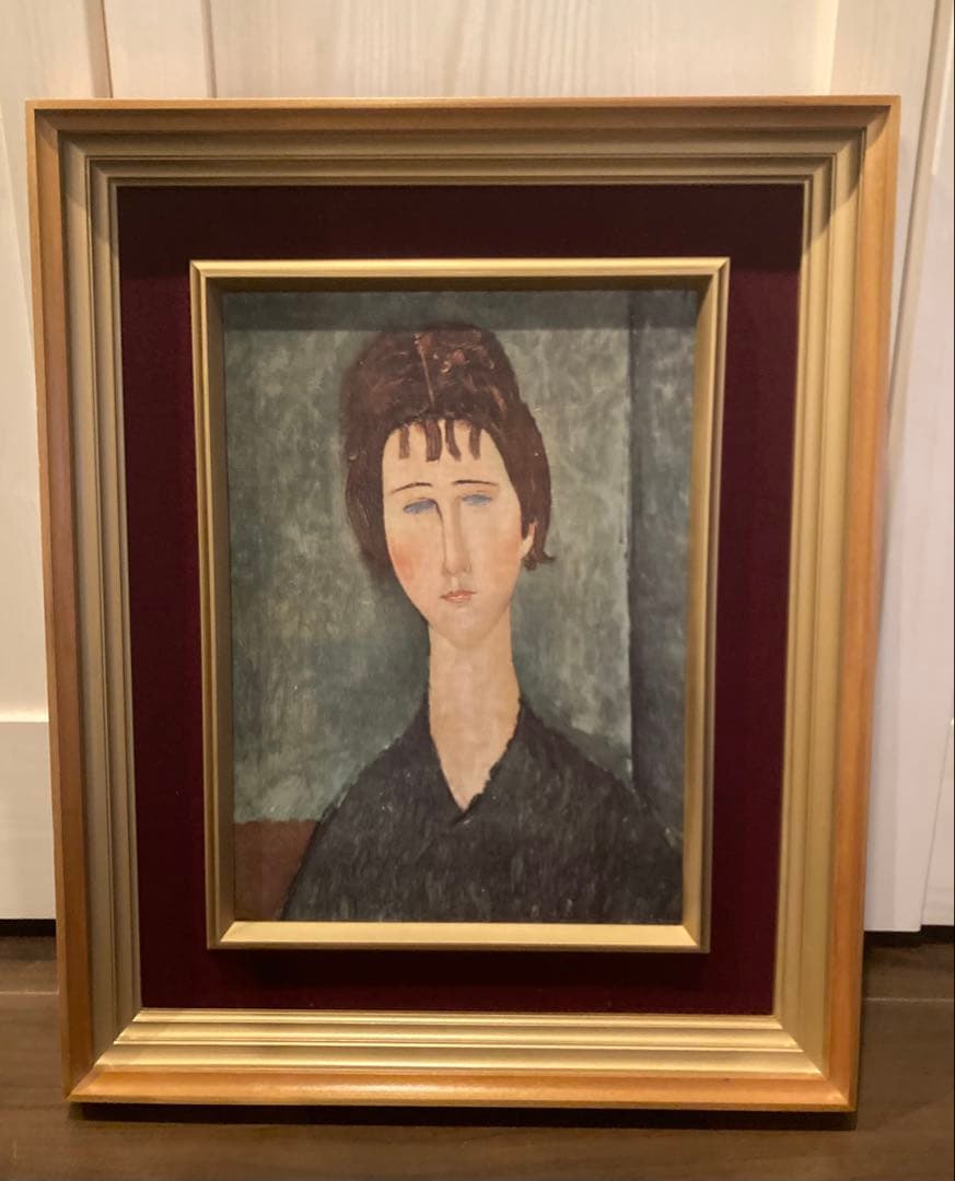 アメデオ・モディリアーニ　婦人像「La Fanciulla～」複製画　F4号