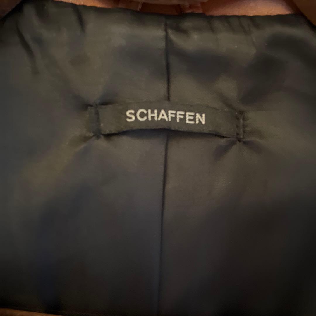 SCHAFFEN ブラウン レザー シングルライダース 希少ホースハイド馬革