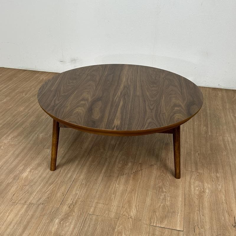 天然木　BIG折れ脚　円型こたつ100WNT【訳あり特価】