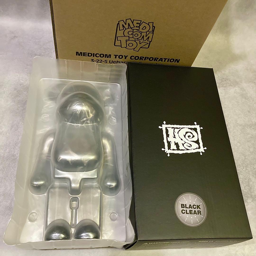 新品正規品 BE@RBRICK HxS 400% CLEAR BLACK