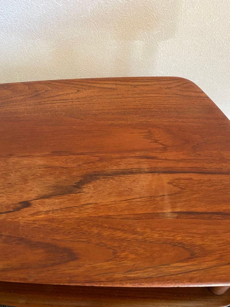 希少　デンマーク　ピーター◦ビッツ　サイドテーブル 　チーク/ラタン