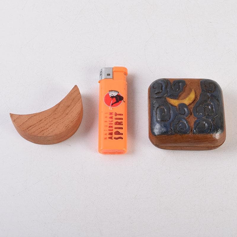 茶道具　木彫　月形香合　稲香合など　５点まとめて　V　R9255