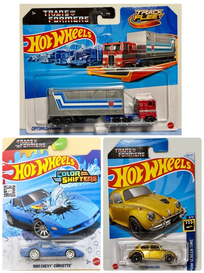 ホットウィール(3点) トランスフォーマー ♯オプティマス、バンブルビー、他