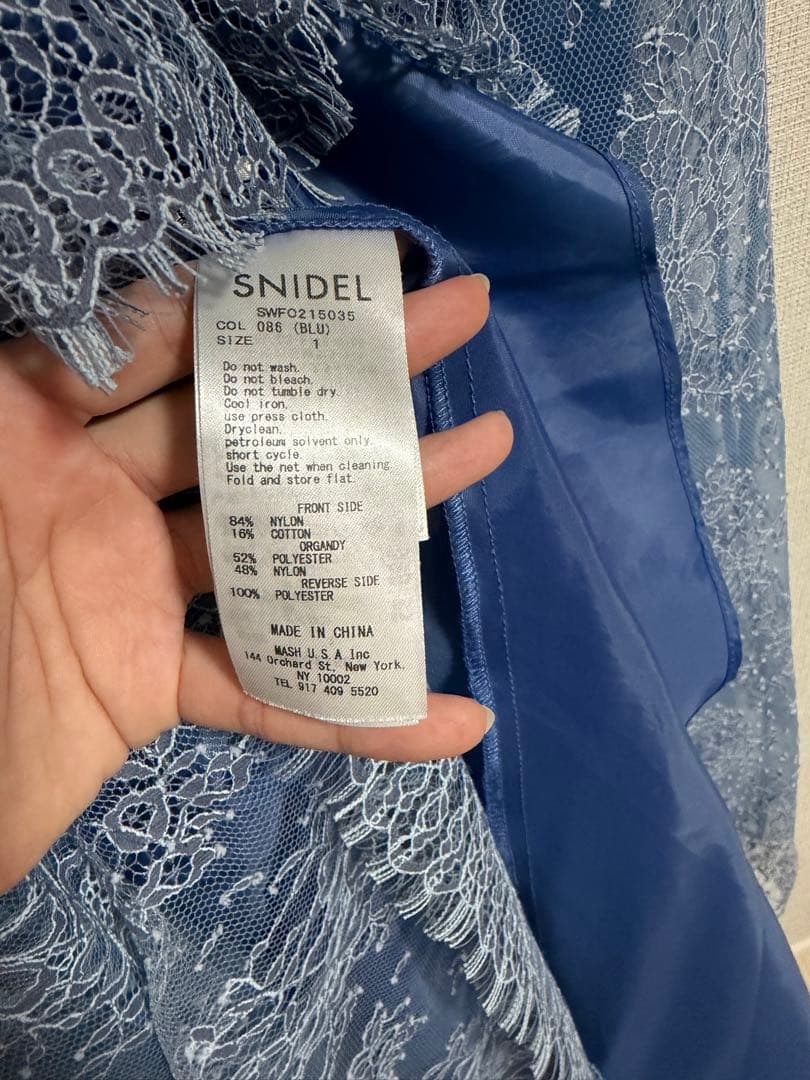 【美品】snidel パワーショルダー レース ドレス【お値下げ中】