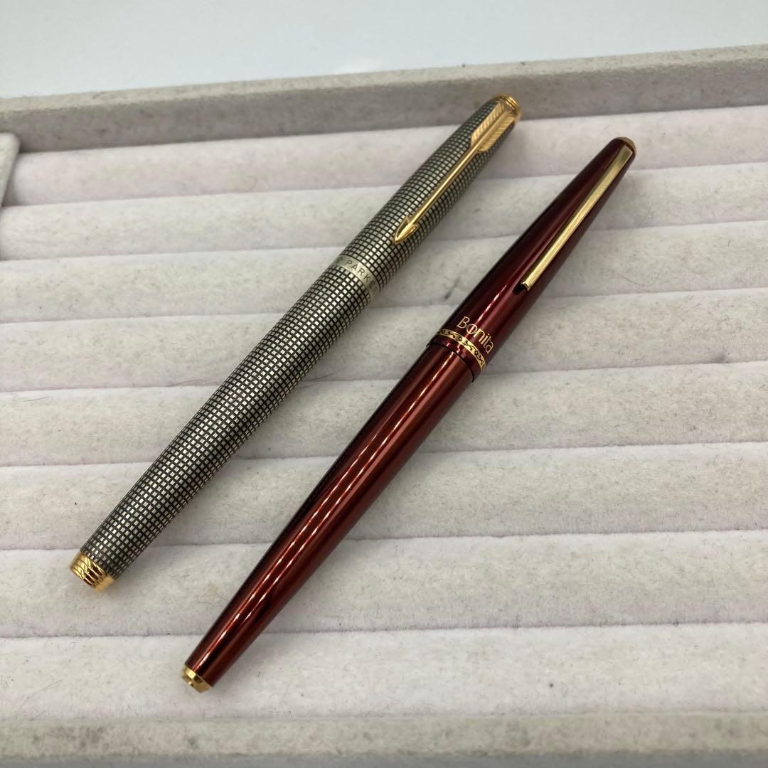 【6053】PARKER プラチナBonito 万年筆セット　ペン先14K